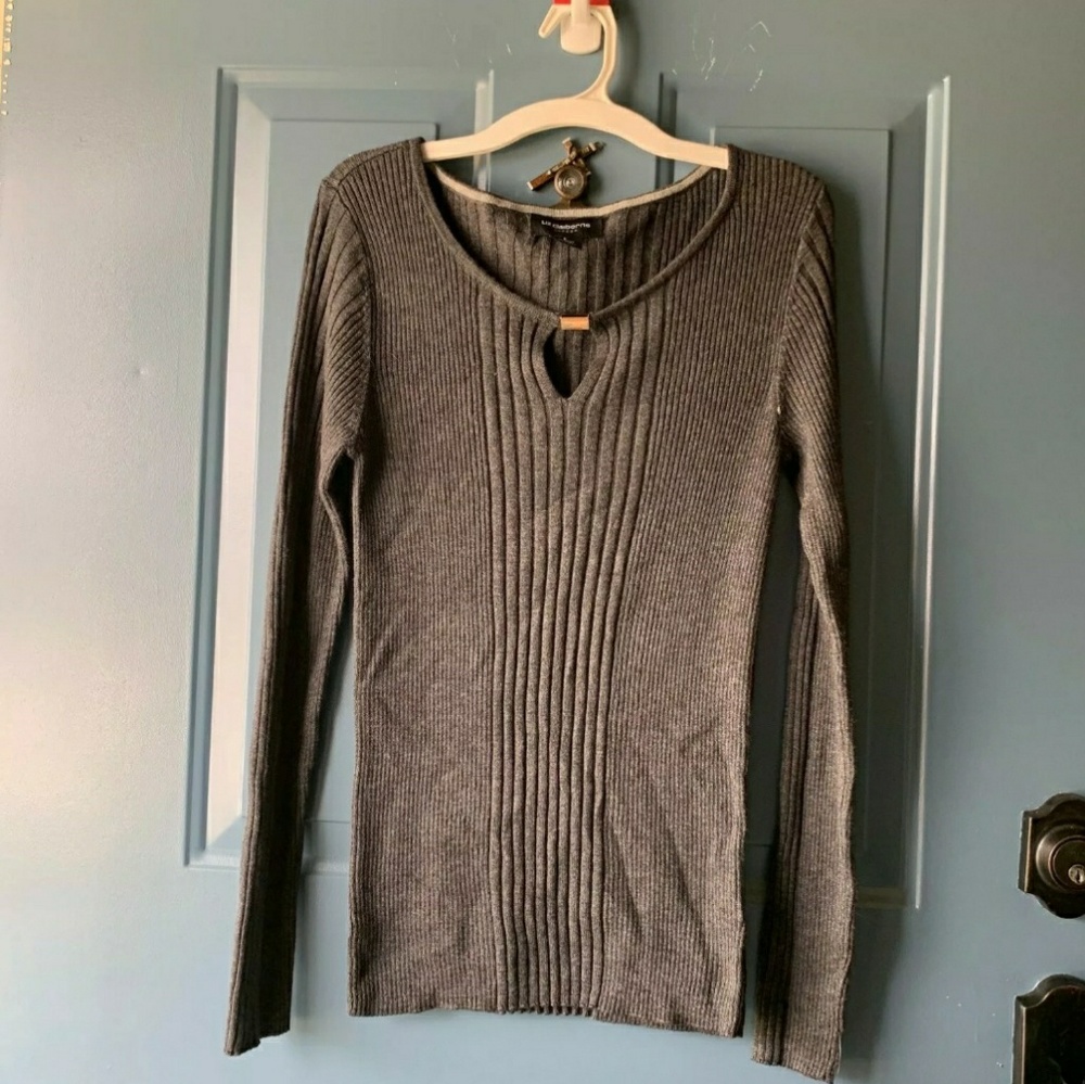 Liz Claiborne Charcoal Heather Sweater